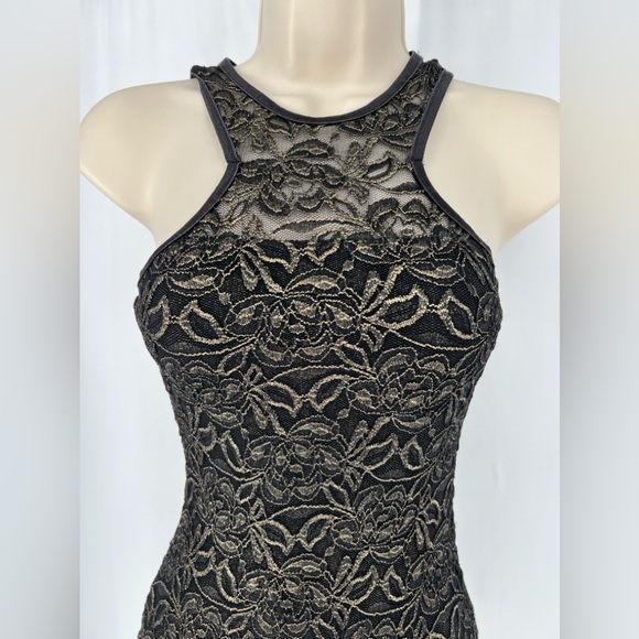 bebe Tops - BEBE - Uptown Foiled Lace Blouse